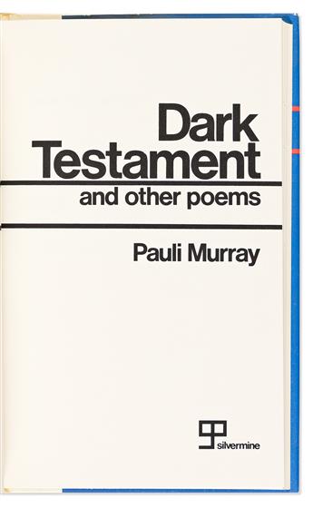 Murray, Pauli (1910-1985) Dark Testament, and Other Poems.